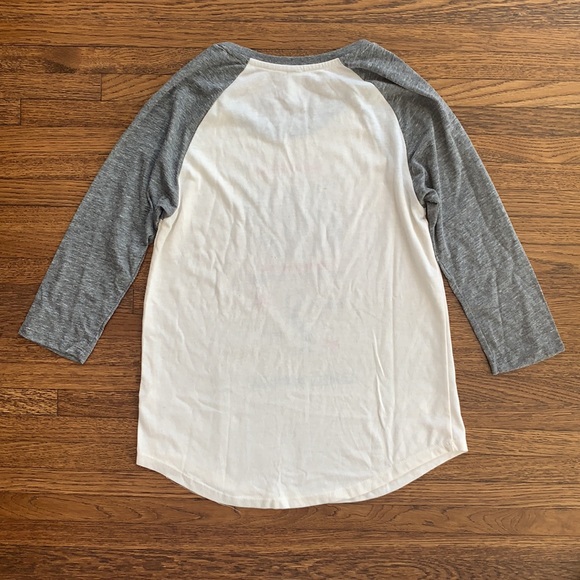 Women’s Alternative White and Gray Cotton Baseball Tee Shirt - Picture 4 of 4